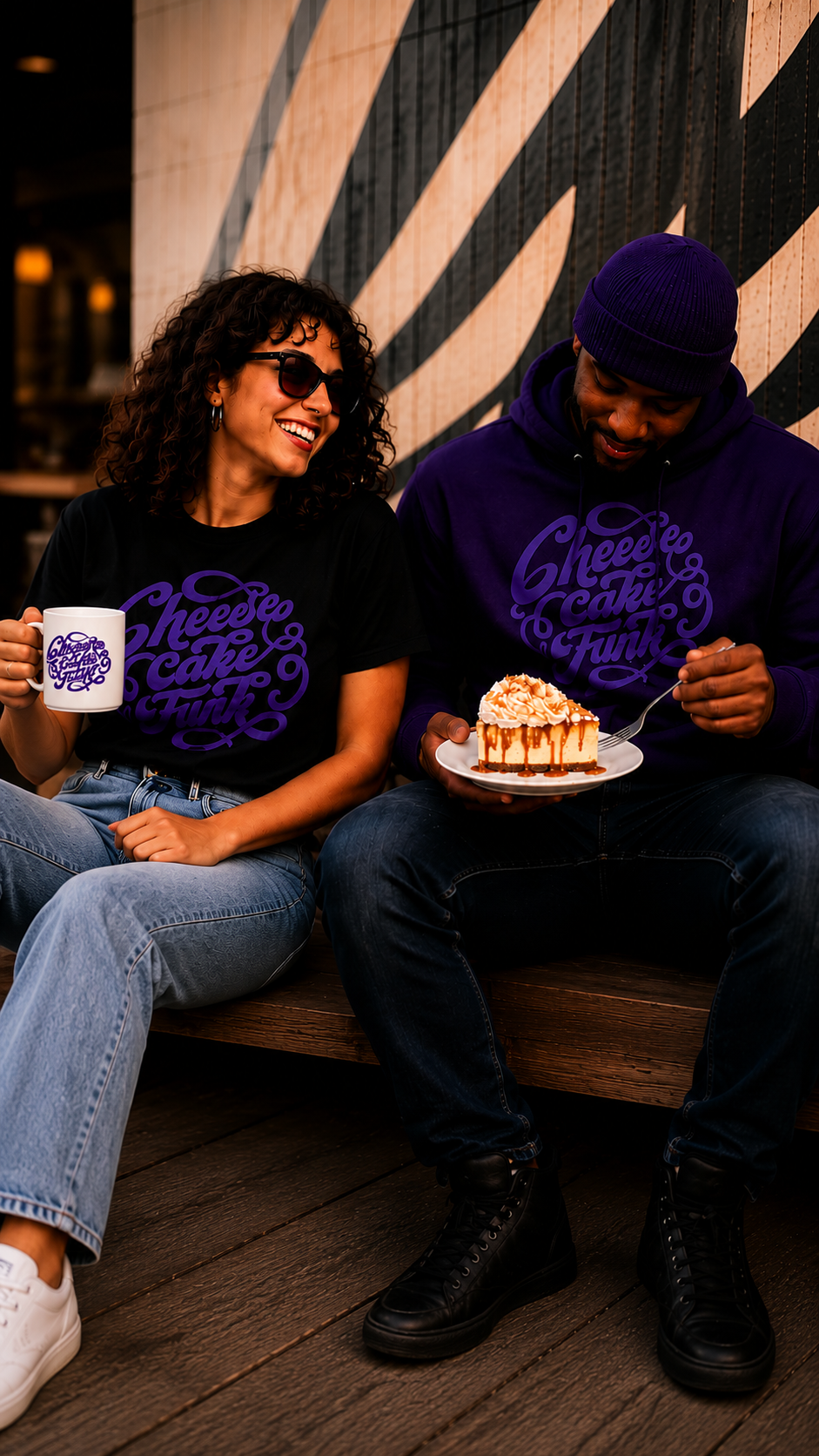 People wearing Cheesecake Funk apparel