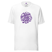 Official Cheesecake Funk® White Tee with purple logo